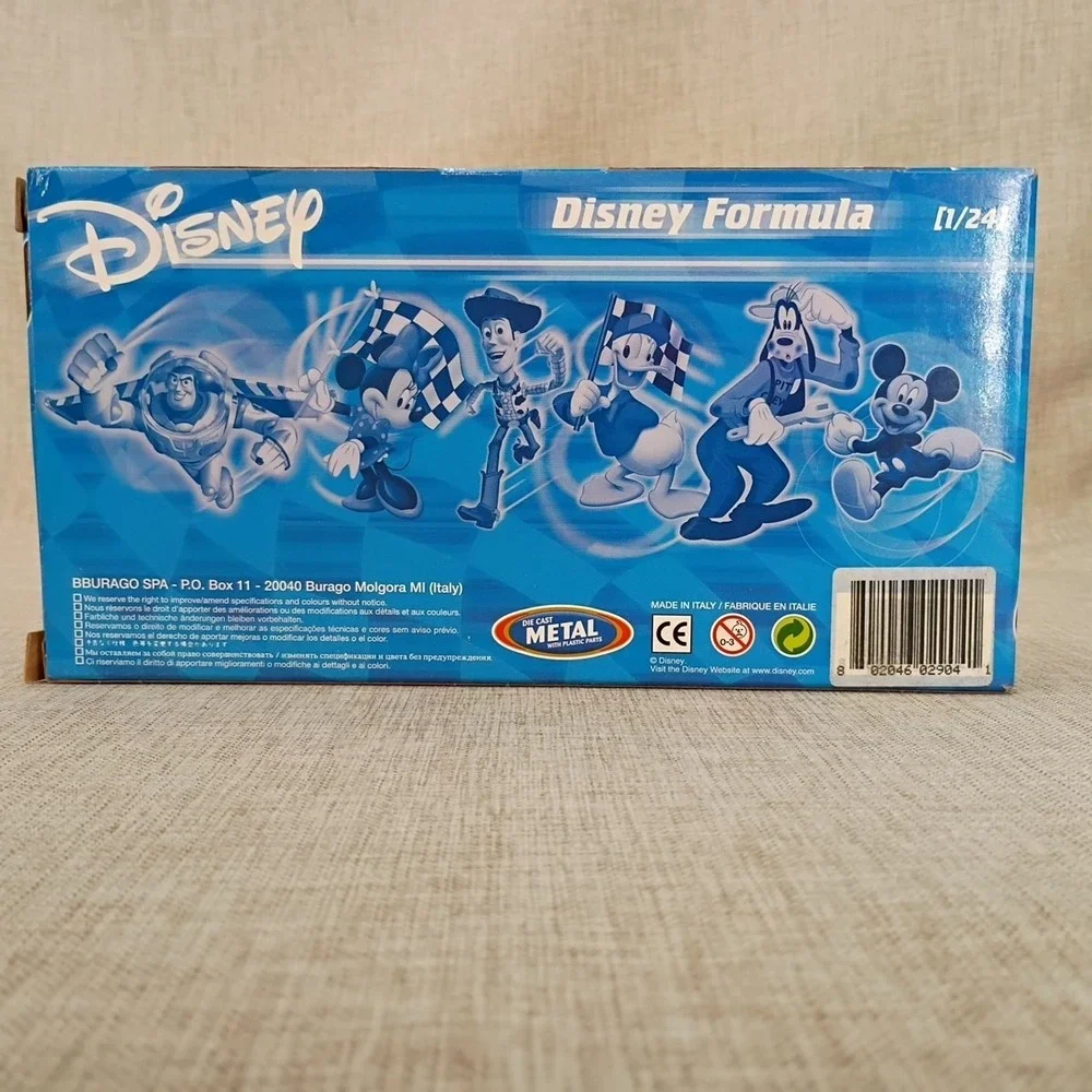 Bburago 1:24 Diecast Disney Formula Goofy Racing Car Burago Read